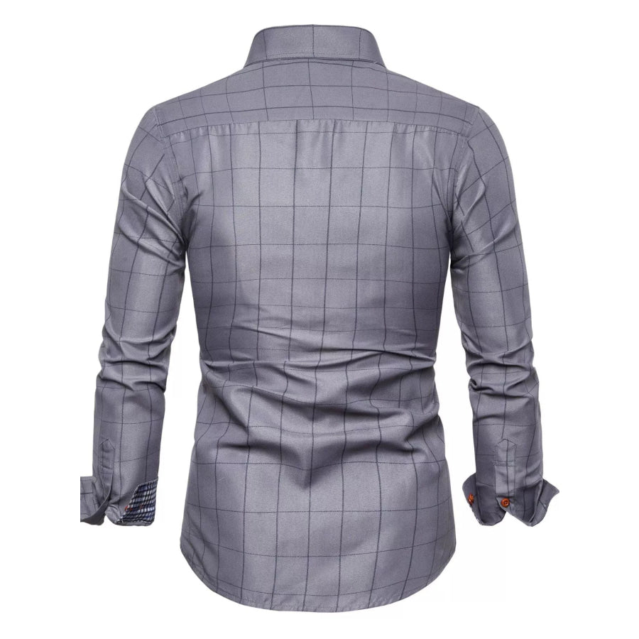 Men’s Plus Size Classic Plaid Button-Down Shirt Apparel and Accessories