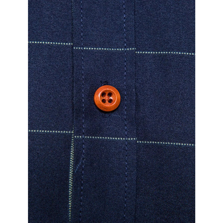 Men’s Plus Size Classic Plaid Button-Down Shirt Apparel and Accessories