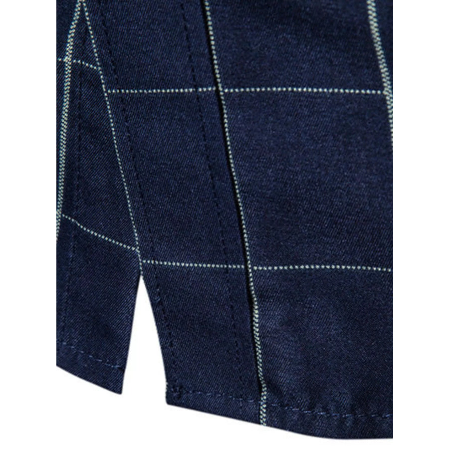 Men’s Plus Size Classic Plaid Button-Down Shirt Apparel and Accessories