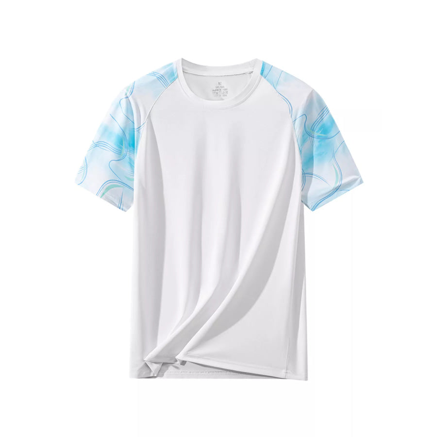 Men’s Plus Size Color Block Short Sleeve T-Shirt White / M Apparel and Accessories