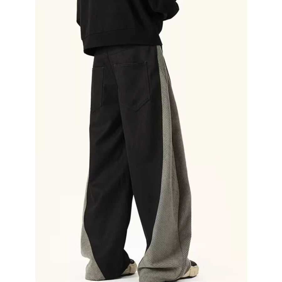 Men’s Plus Size Contrast Relaxed Fit Pants Apparel and Accessories