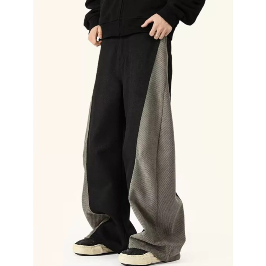 Men’s Plus Size Contrast Relaxed Fit Pants Apparel and Accessories