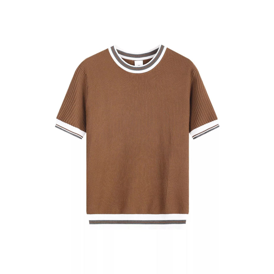 Men’s Plus Size Contrast Trim Shorts Sleeve T-Shirt Apparel and Accessories