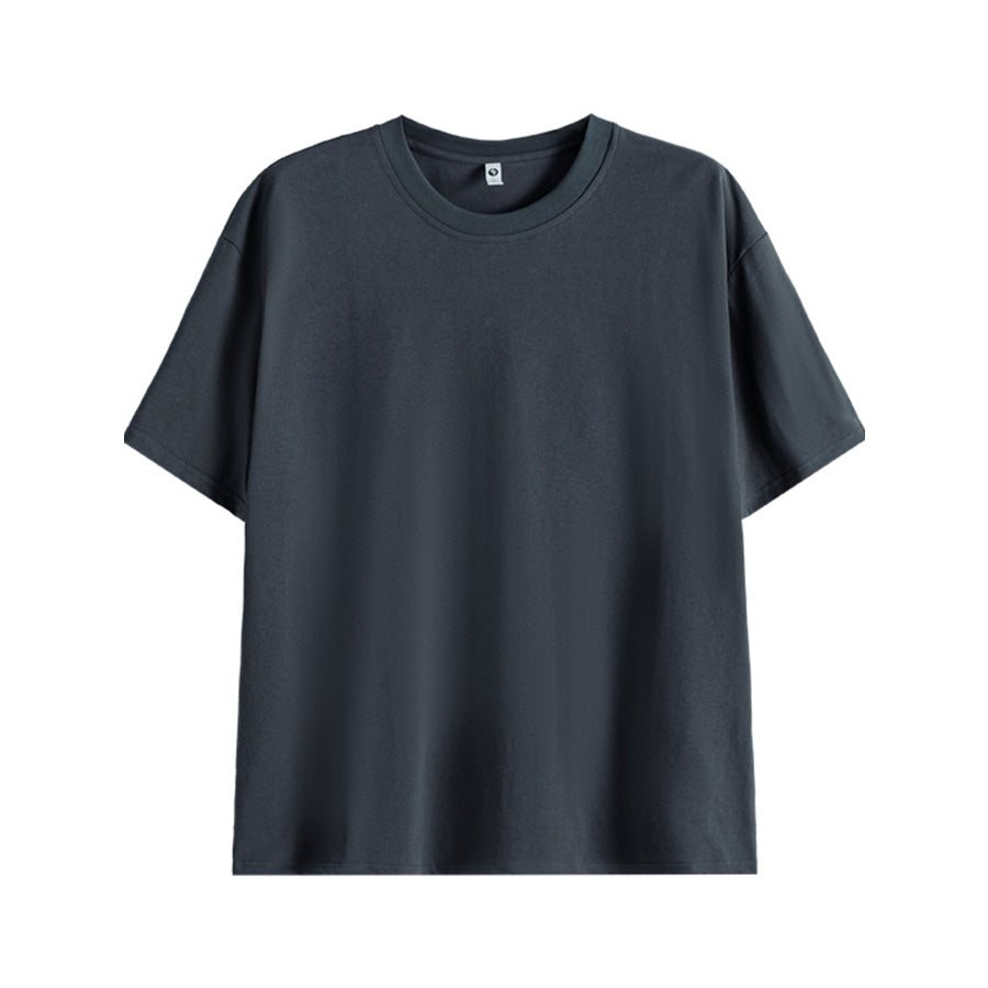 Men’s Plus Size Crew Neck Short Sleeve T-Shirt Dark Gray / M Apparel and Accessories