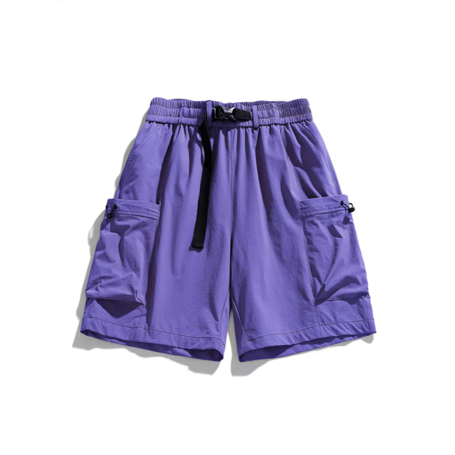 Men’s Plus Size Drawstring Cargo Shorts Purple / M Apparel and Accessories