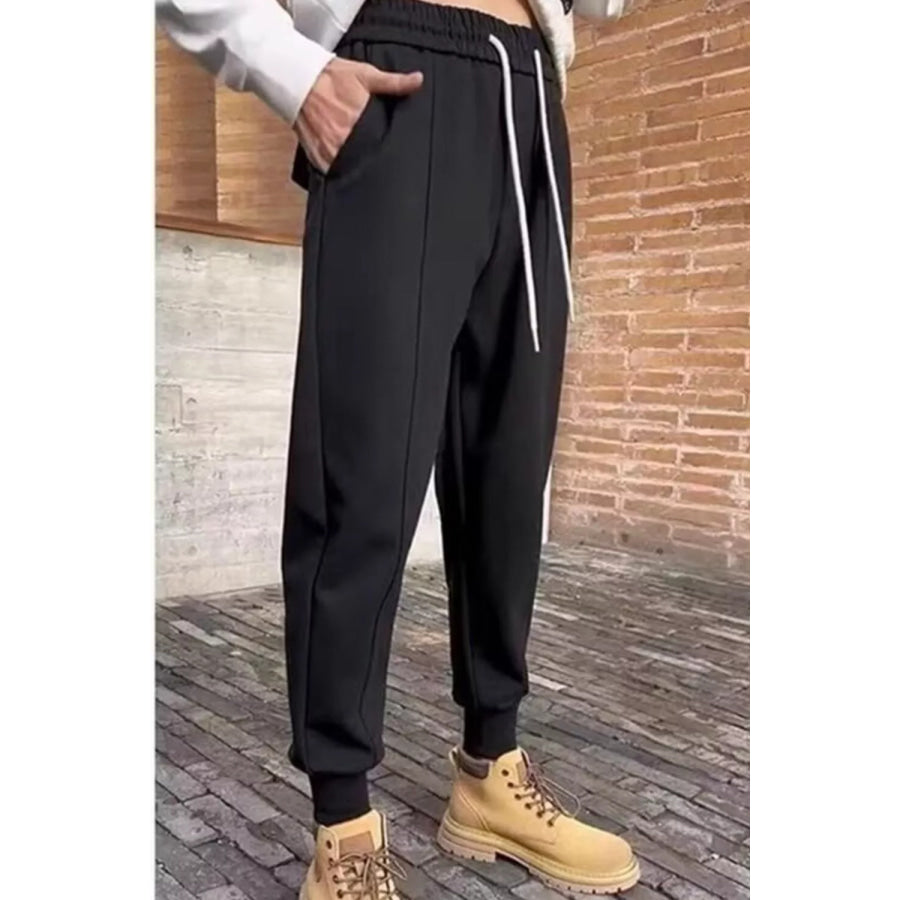 Men’s Plus Size Drawstring Loose Fit Joggers Apparel and Accessories