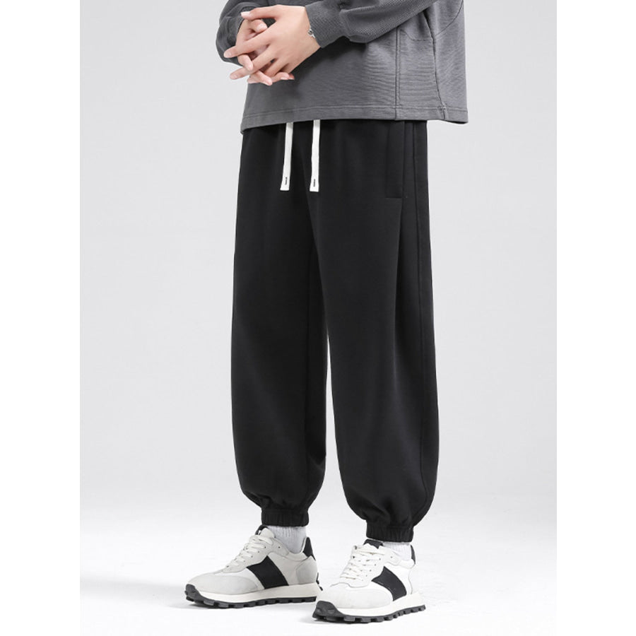 Men’s Plus Size Drawstring Loose Fit Joggers Dark Gray / M Apparel and Accessories
