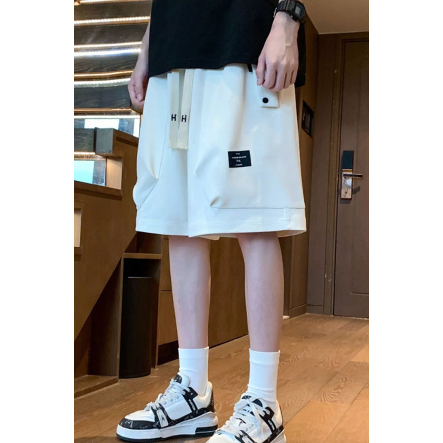 Men’s Plus Size Drawstring Pocketed Shorts Apparel and Accessories