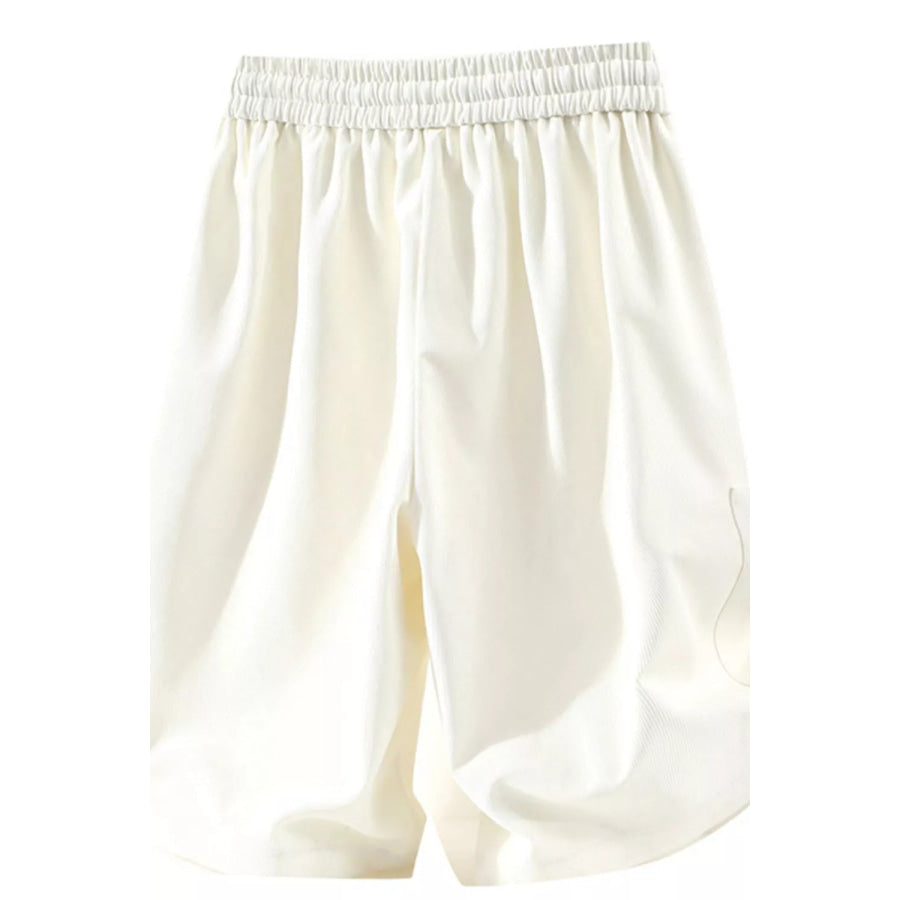 Men’s Plus Size Drawstring Pocketed Shorts Apparel and Accessories