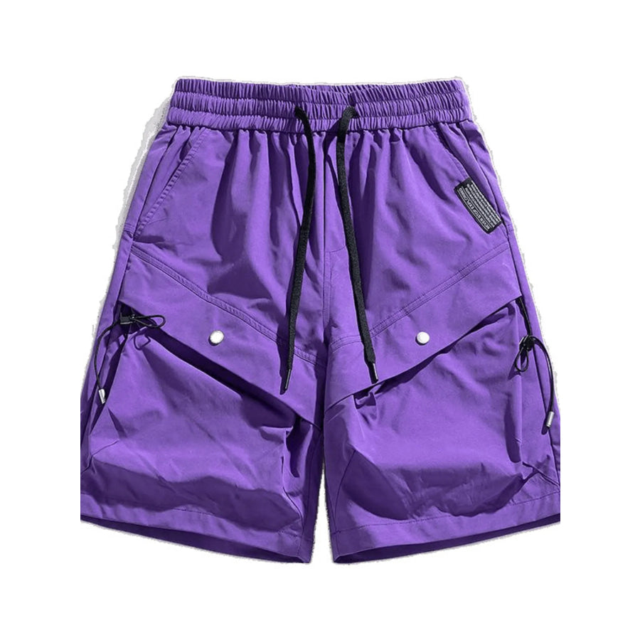 Men’s Plus Size Drawstring Pocketed Shorts Apparel and Accessories