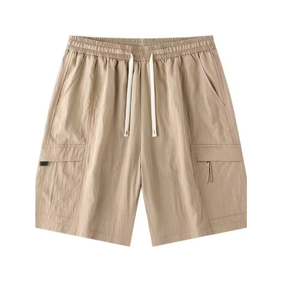 Men’s Plus Size Drawstring Relaxed Fit Cargo Shorts Apparel and Accessories