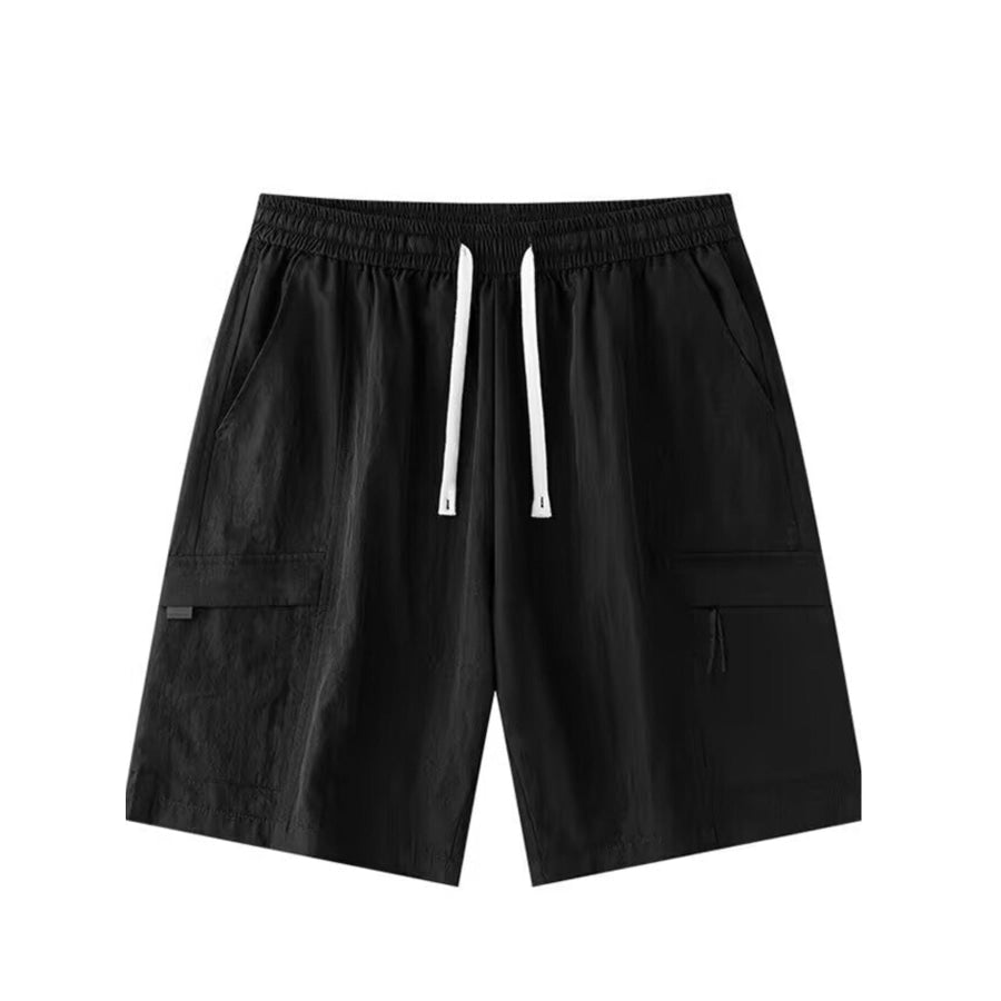Men’s Plus Size Drawstring Relaxed Fit Cargo Shorts Apparel and Accessories