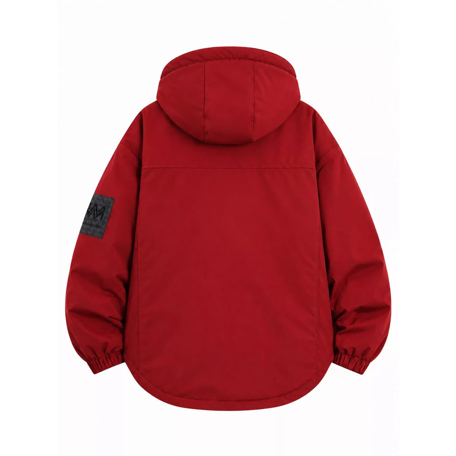 Men’s Plus Size Fleece-Lined Hooded Winter Parka Coat Apparel and Accessories