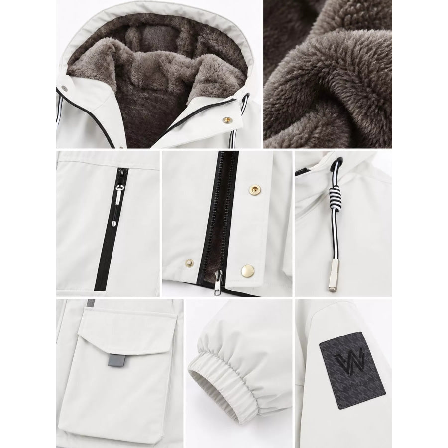 Men’s Plus Size Fleece-Lined Hooded Winter Parka Coat Apparel and Accessories