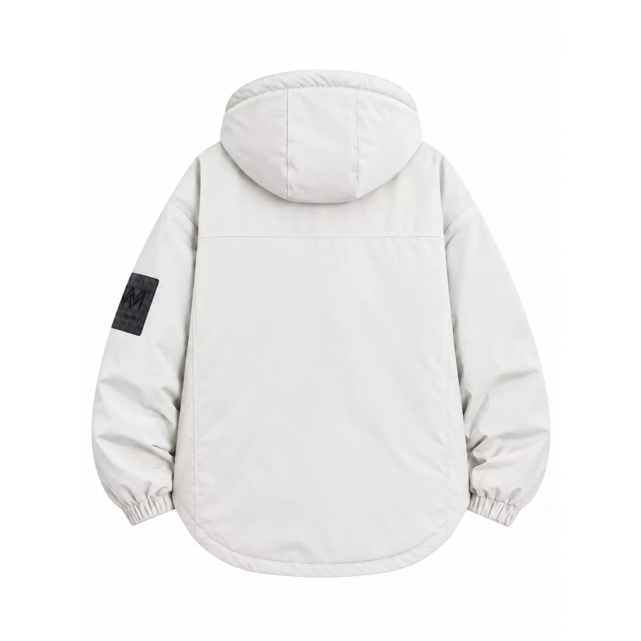 Men’s Plus Size Fleece-Lined Hooded Winter Parka Coat Apparel and Accessories
