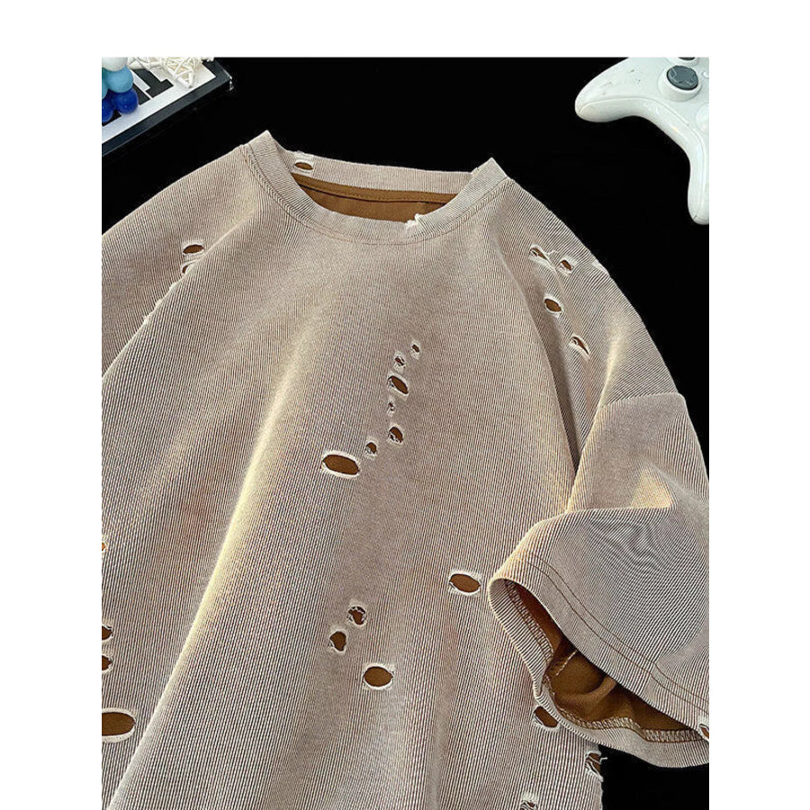 Men’s Plus Size Gradient Round Neck T-Shirt Apparel and Accessories