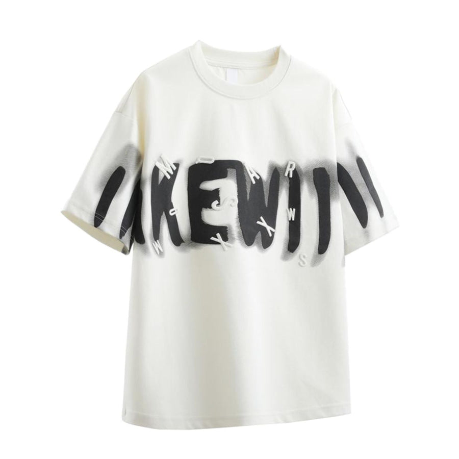 Men’s Plus Size Graphic Oversized T-Shirt Beige / M Apparel and Accessories