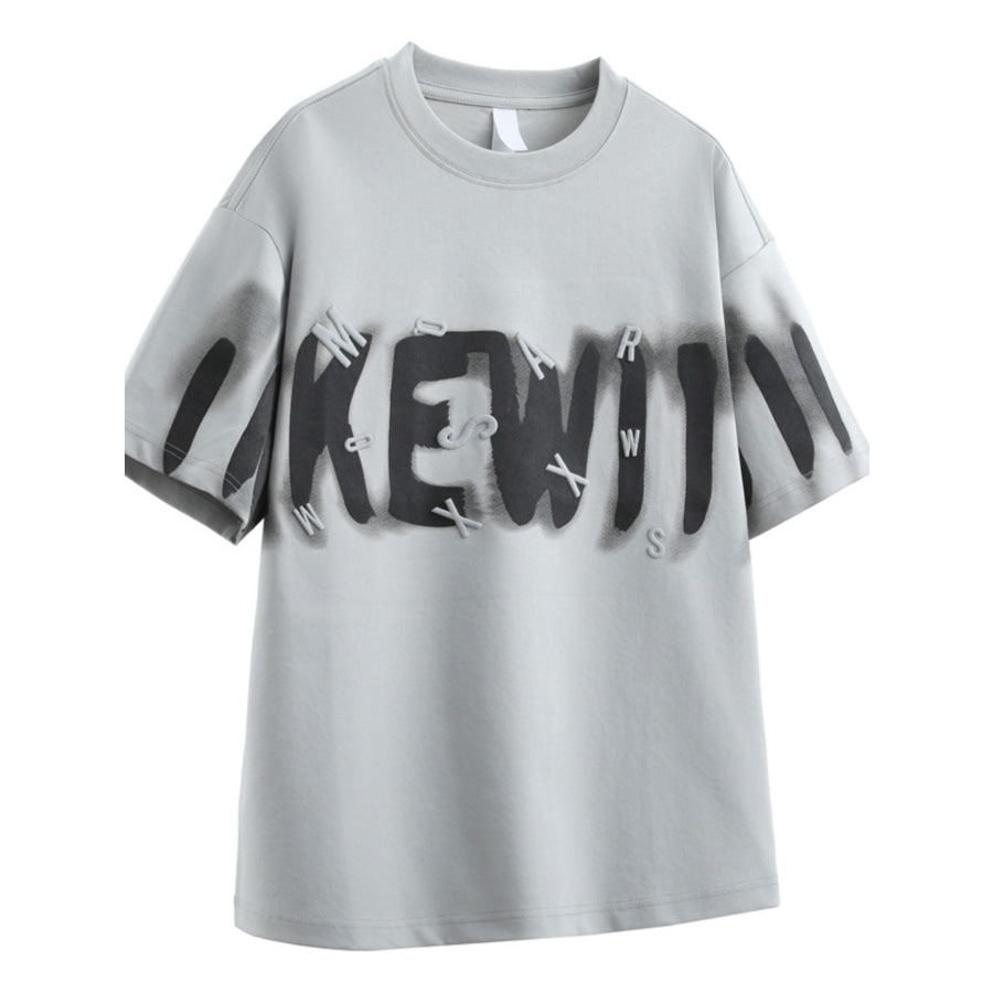 Men’s Plus Size Graphic Oversized T-Shirt Dusty Gray / M Apparel and Accessories