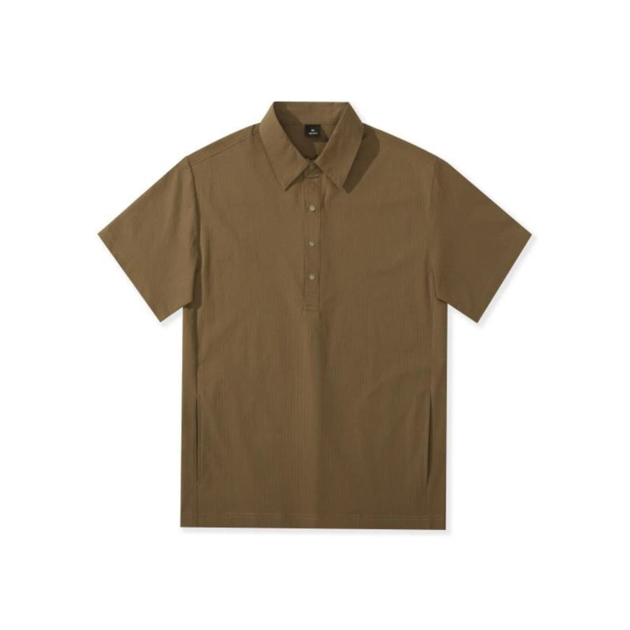 Men’s Plus Size Half Button Loose Fit Short Sleeve Polo Apparel and Accessories