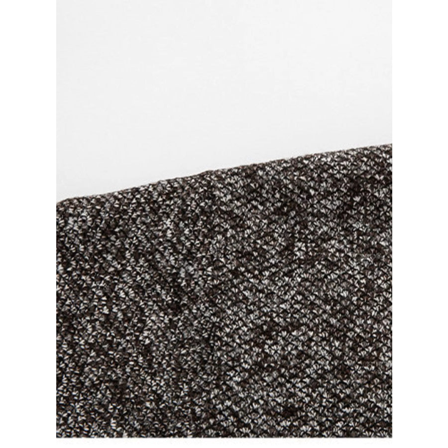 Men’s Plus Size Half-Zip Stand Collar Textured Sweater Apparel and Accessories