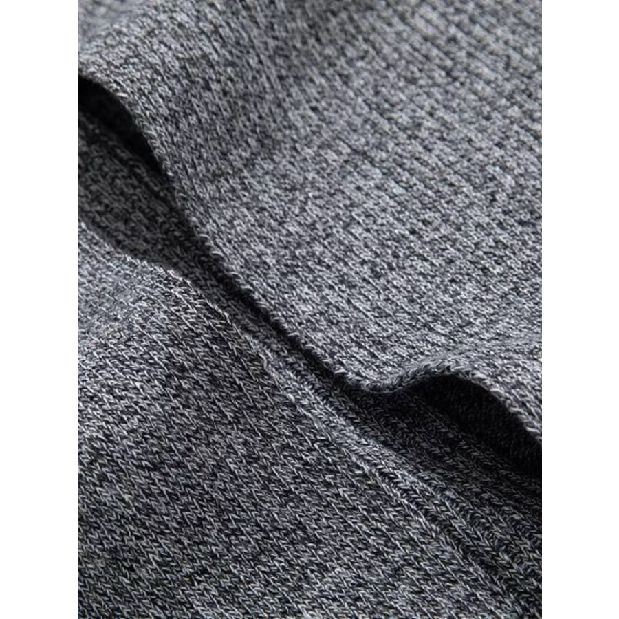 Men’s Plus Size Heathered Open Front Longline Knit Cardigan with Pockets Apparel and Accessories