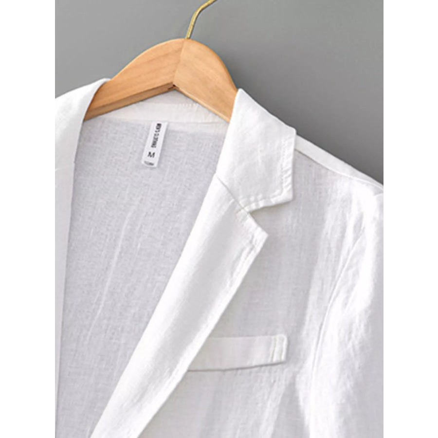 Men’s Plus Size Lapel Collar Button Up Blazer Apparel and Accessories