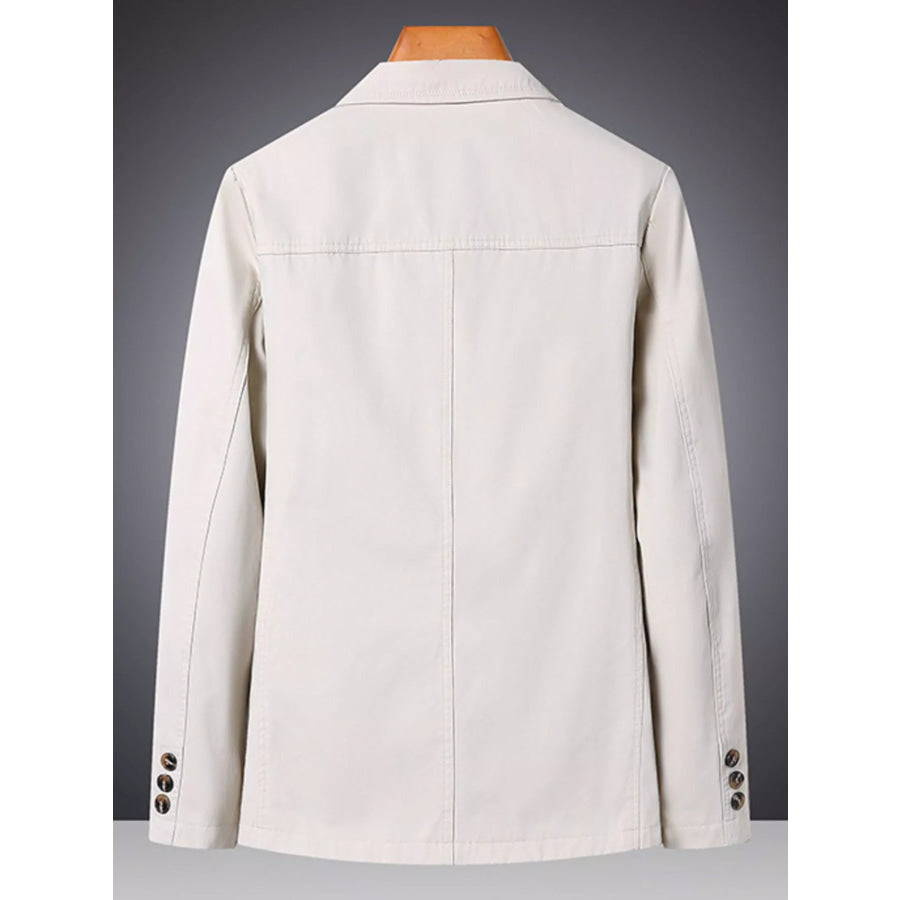 Men’s Plus Size Lapel Collar Long Sleeve Blazer Apparel and Accessories