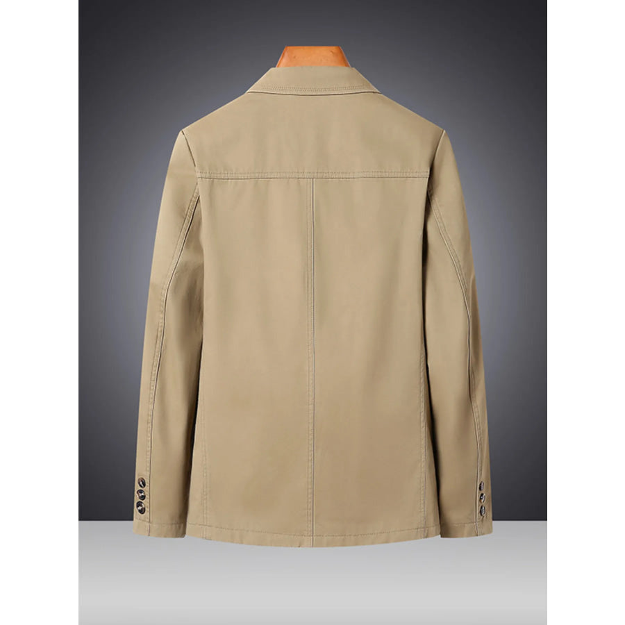 Men’s Plus Size Lapel Collar Long Sleeve Blazer Apparel and Accessories