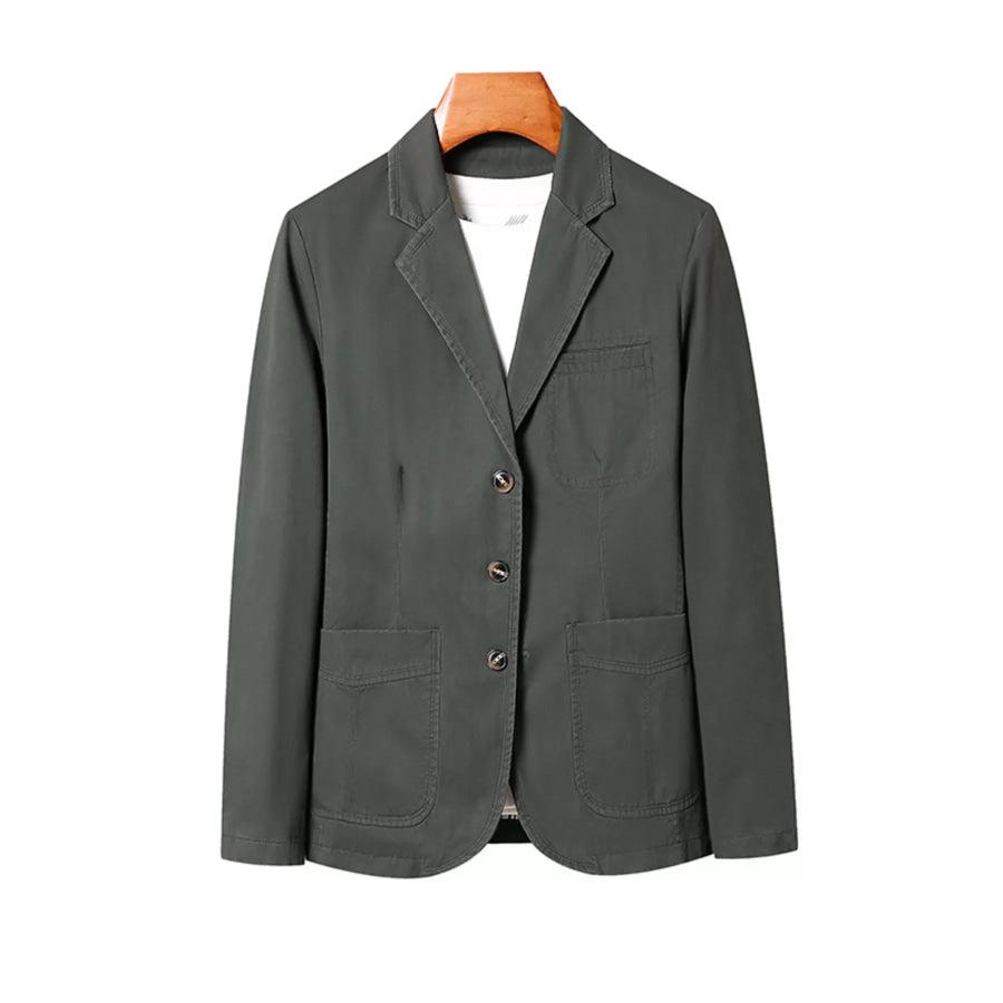 Men’s Plus Size Lapel Collar Long Sleeve Blazer Apparel and Accessories
