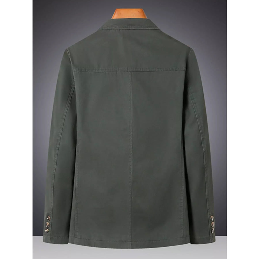 Men’s Plus Size Lapel Collar Long Sleeve Blazer Apparel and Accessories