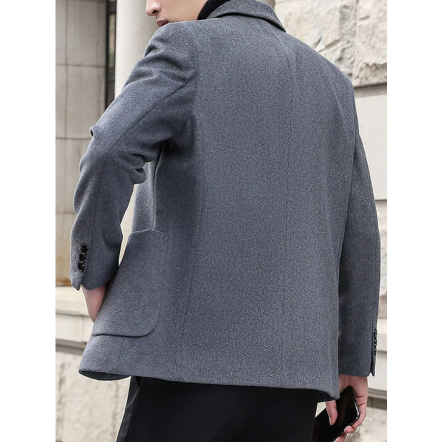 Men’s Plus Size Lapel Collar Long Sleeve Blazer Apparel and Accessories