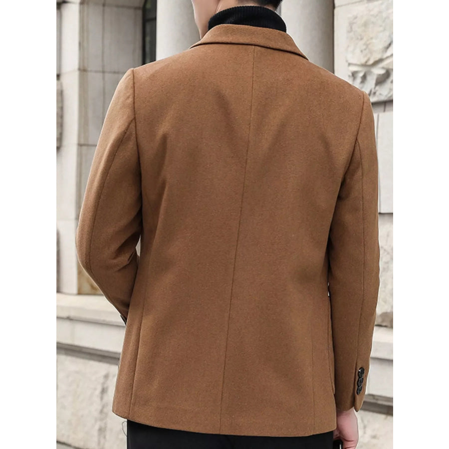 Men’s Plus Size Lapel Collar Long Sleeve Blazer Apparel and Accessories