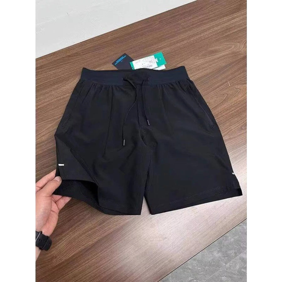Men’s Plus Size Lightweight Athletic Shorts with Drawstring Waist Black / M Apparel and Accessories