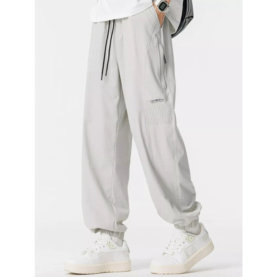 Men’s Plus Size Lightweight Breathable Casual Pants Light Gray / M Apparel and Accessories