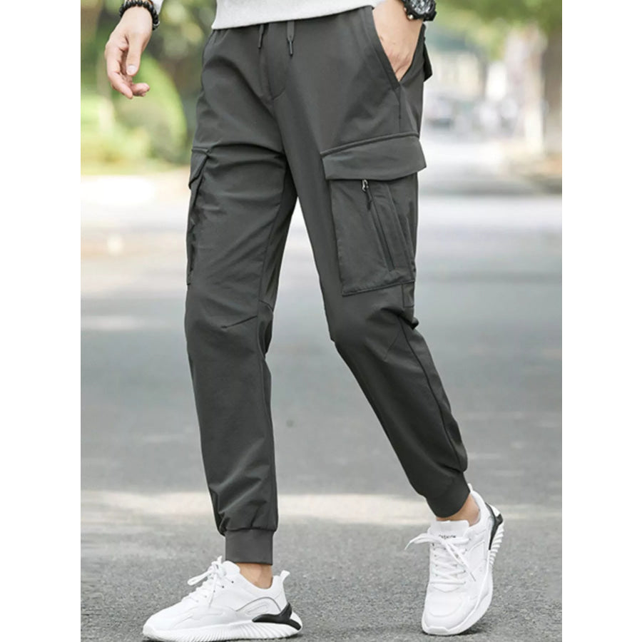 Men’s Plus Size Lightweight Cargo Pants Dark Gray / M Apparel and Accessories