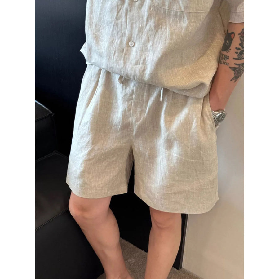 Men’s Plus Size Lightweight Linen Blend Shorts Apparel and Accessories