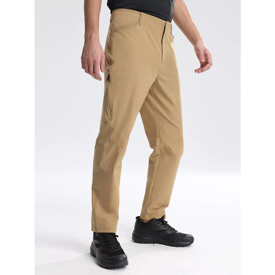 Men’s Plus Size Lightweight Slim Fit Pants Khaki / M Apparel and Accessories