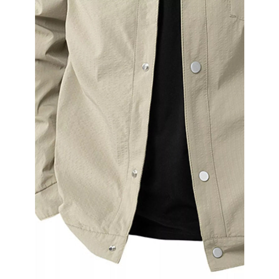 Men’s Plus Size Lightweight Snap-Down Jacket Apparel and Accessories