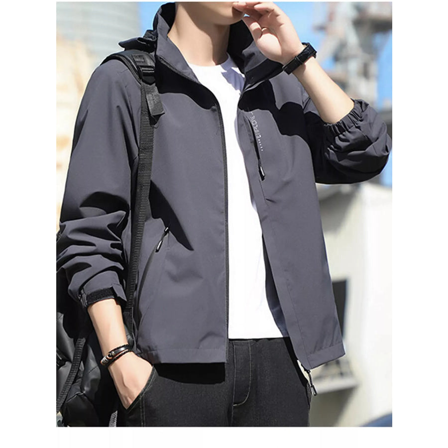 Men’s Plus Size Lightweight Windproof Casual Outdoor Jacket Apparel and Accessories