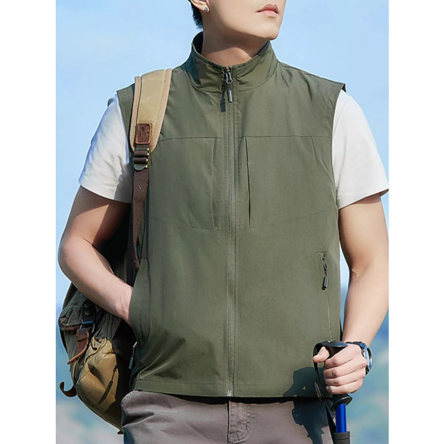 Men’s Plus Size Lightweight Zip Up Vest Apparel and Accessories