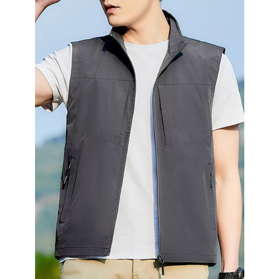 Men’s Plus Size Lightweight Zip Up Vest Apparel and Accessories