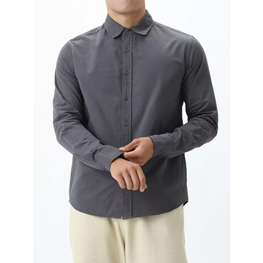 Men’s Plus Size Long-Sleeve Button-Down Shirt Apparel and Accessories