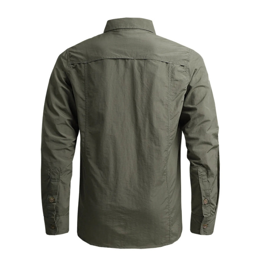 Men’s Plus Size Long Sleeve Button-Down Shirt Apparel and Accessories