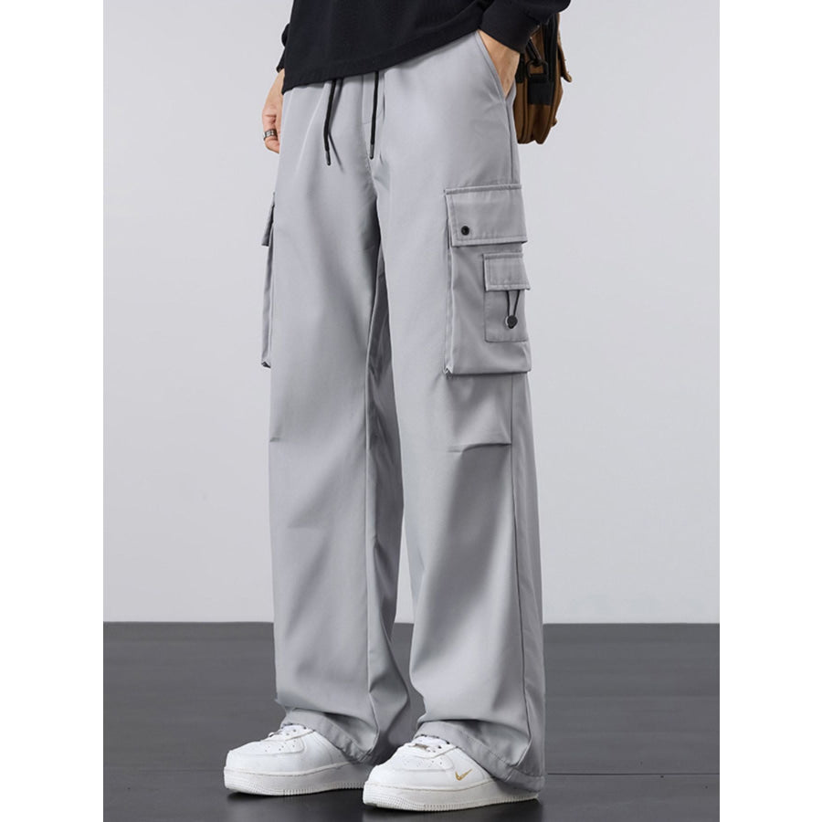 Men’s Plus Size Loose Fit Cargo Pants Gray / M Apparel and Accessories