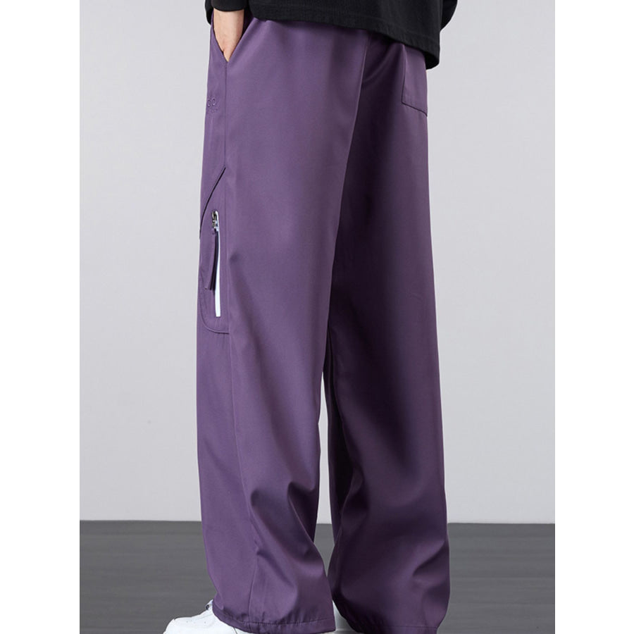 Men’s Plus Size Loose Fit Cargo Pants with Zipper Pocket Apparel and Accessories