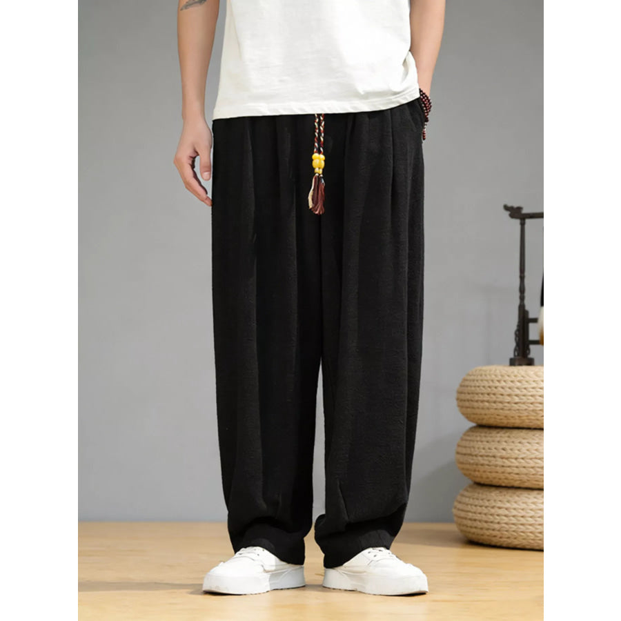 Men’s Plus Size Loose Fit Casual Pants Black / M Apparel and Accessories