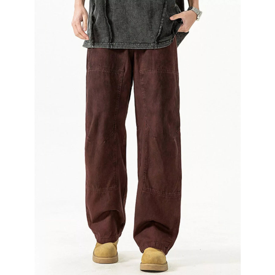 Men’s Plus Size Loose Fit Casual Pants Red / M Apparel and Accessories