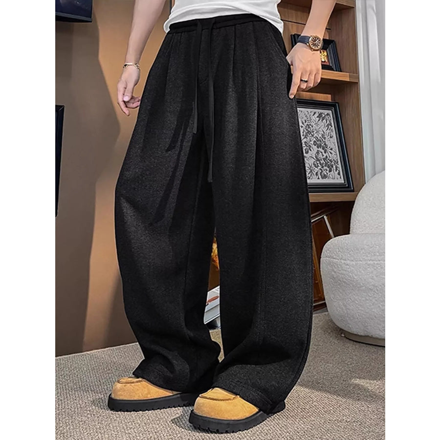 Men’s Plus Size Loose Fit Casual Sweatpants with Drawstring Black / M Apparel and Accessories