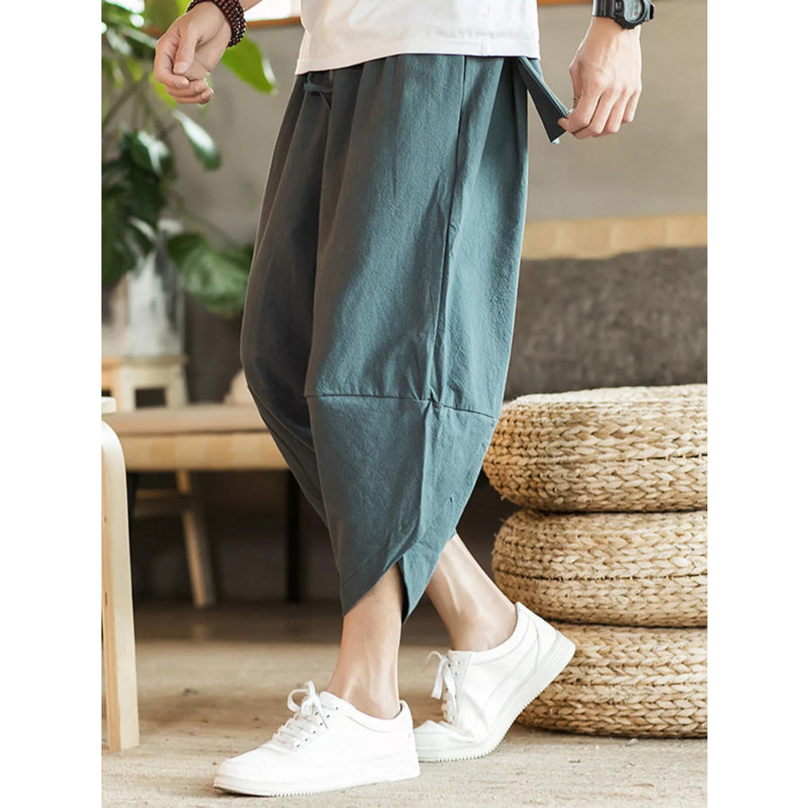 Men’s Plus Size Loose Fit Cropped Pants Apparel and Accessories