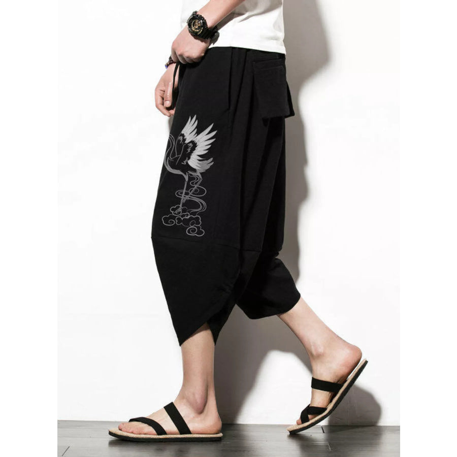 Men’s Plus Size Loose Fit Cropped Pants Apparel and Accessories